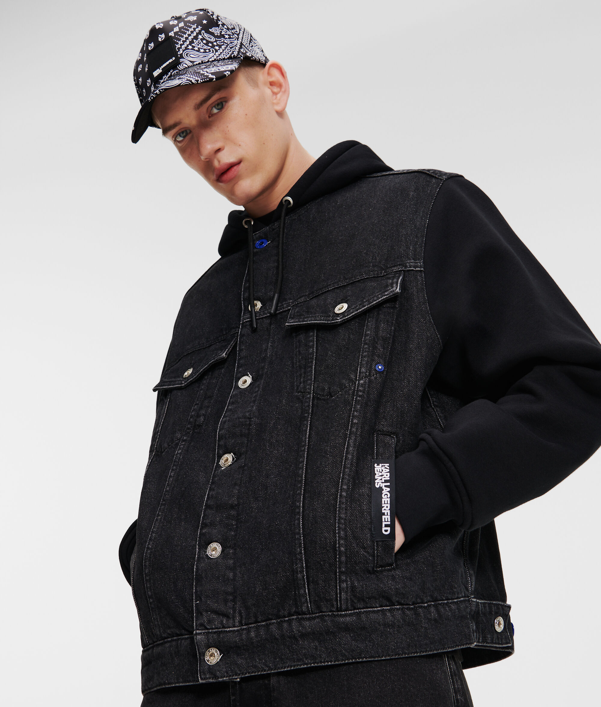 (image for) Responsive KLJ MIX MATERIAL DENIM JACKET